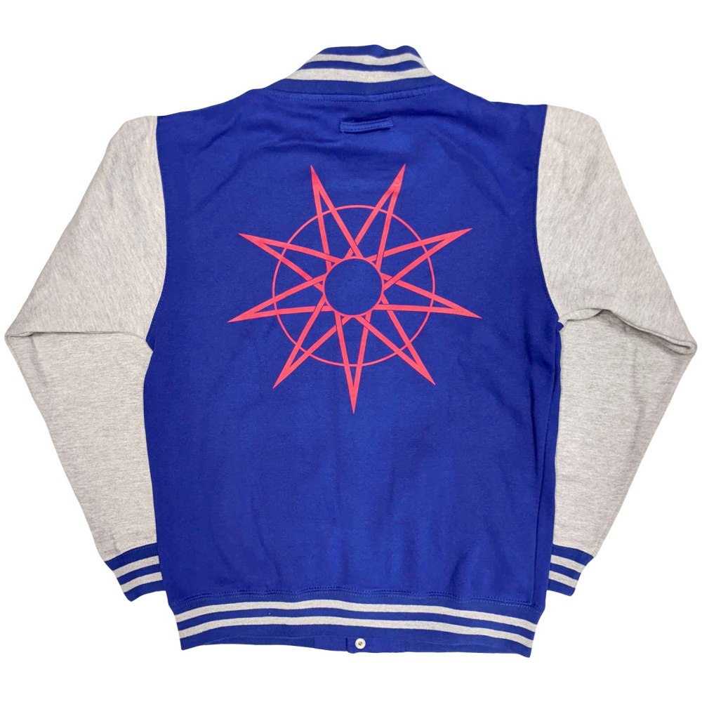 Slipknot - 9 Point Star Varsity Jacke - Blau/Grau